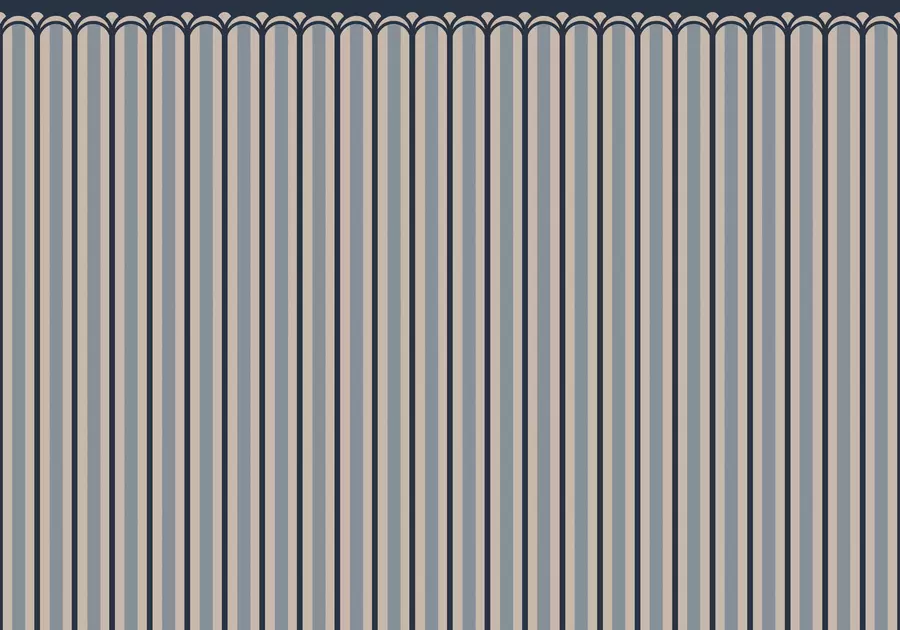 murais de parede Ornamento vertical em tons de creme e azul w05610