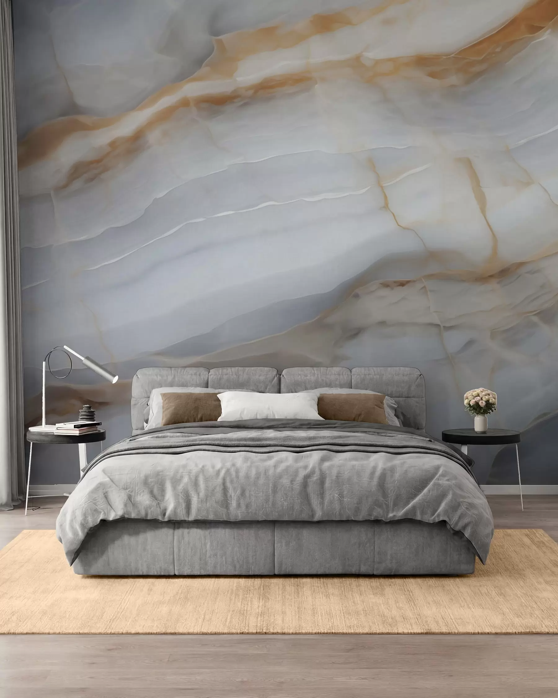 murais de parede Imitacão de um padrão abstrato de textura de mármore w05590