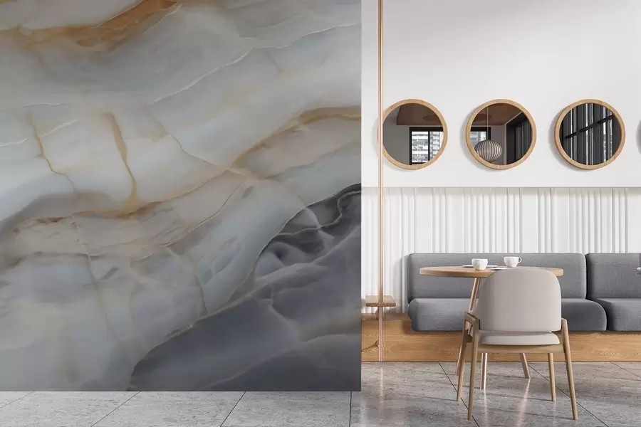 murais de parede Imitacão de um padrão abstrato de textura de mármore w05590