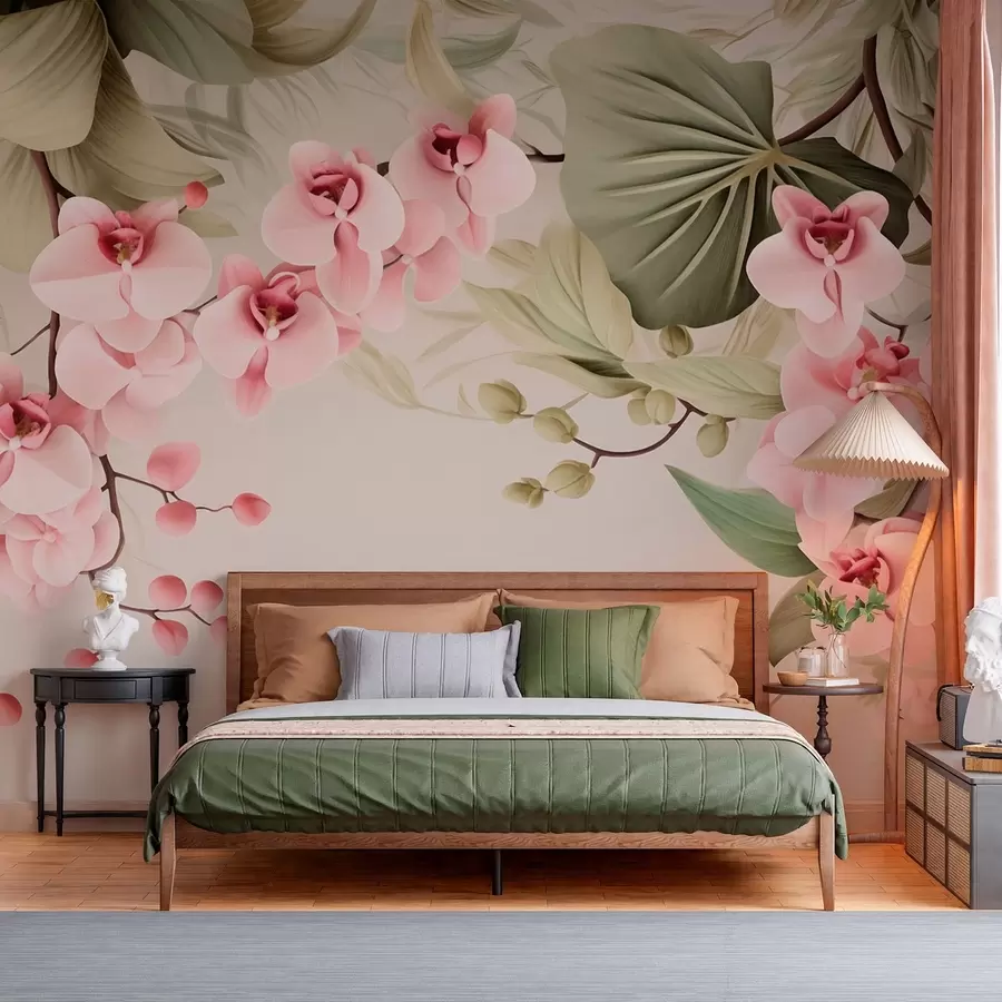 murais de parede Orquídeas, flores suspensas w05619
