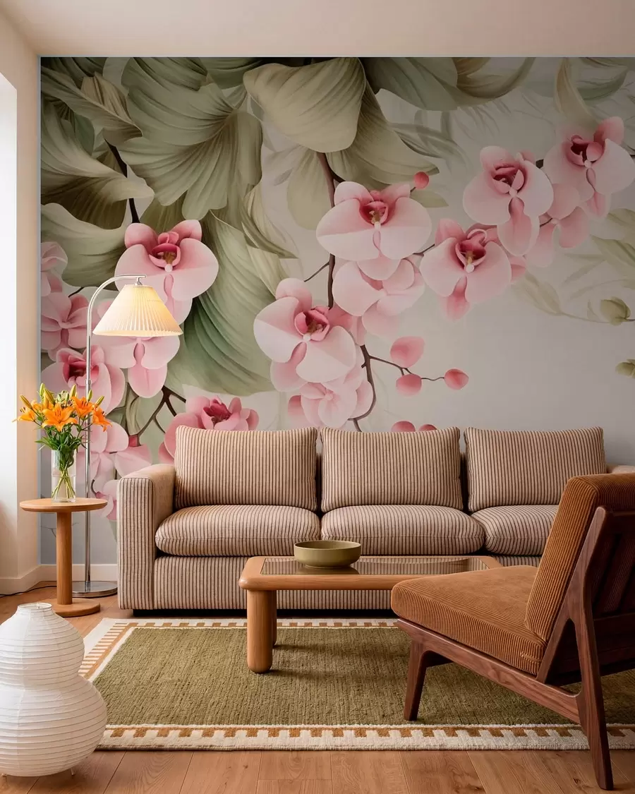 murais de parede Orquídeas, flores suspensas w05619