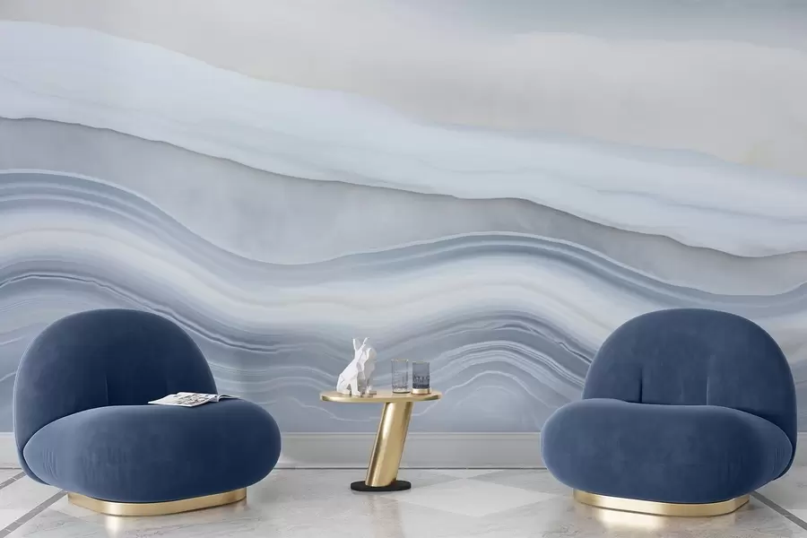 murais de parede Imitacão de um padrão abstrato de textura de mármore w05634