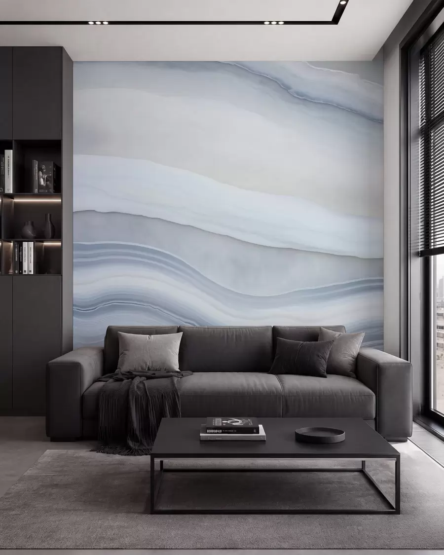 murais de parede Imitacão de um padrão abstrato de textura de mármore w05634