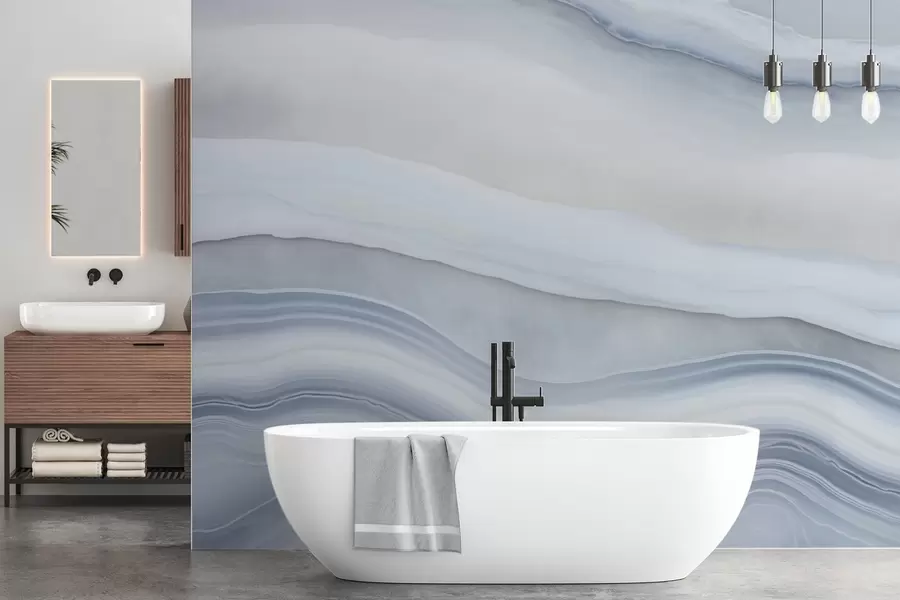 murais de parede Imitacão de um padrão abstrato de textura de mármore w05634
