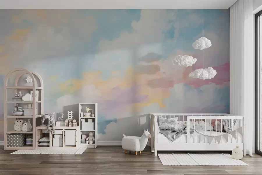murais de parede Imitação abstrata de um céu na pintura w05637