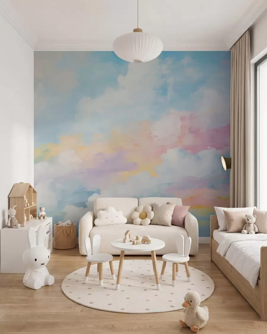 murais de parede Imitação abstrata de um céu na pintura w05637