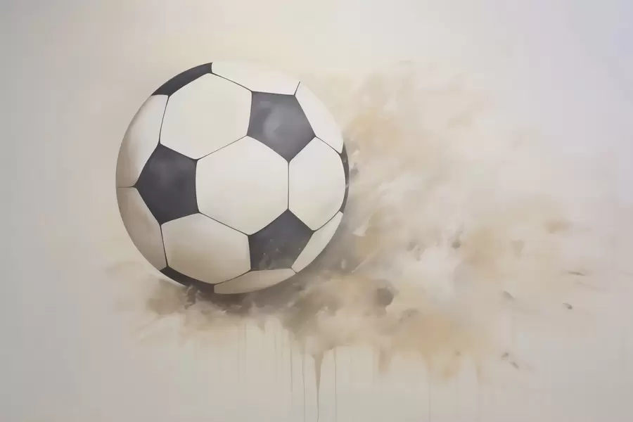 murais de parede Pintura imitando uma bola de futebol w05640