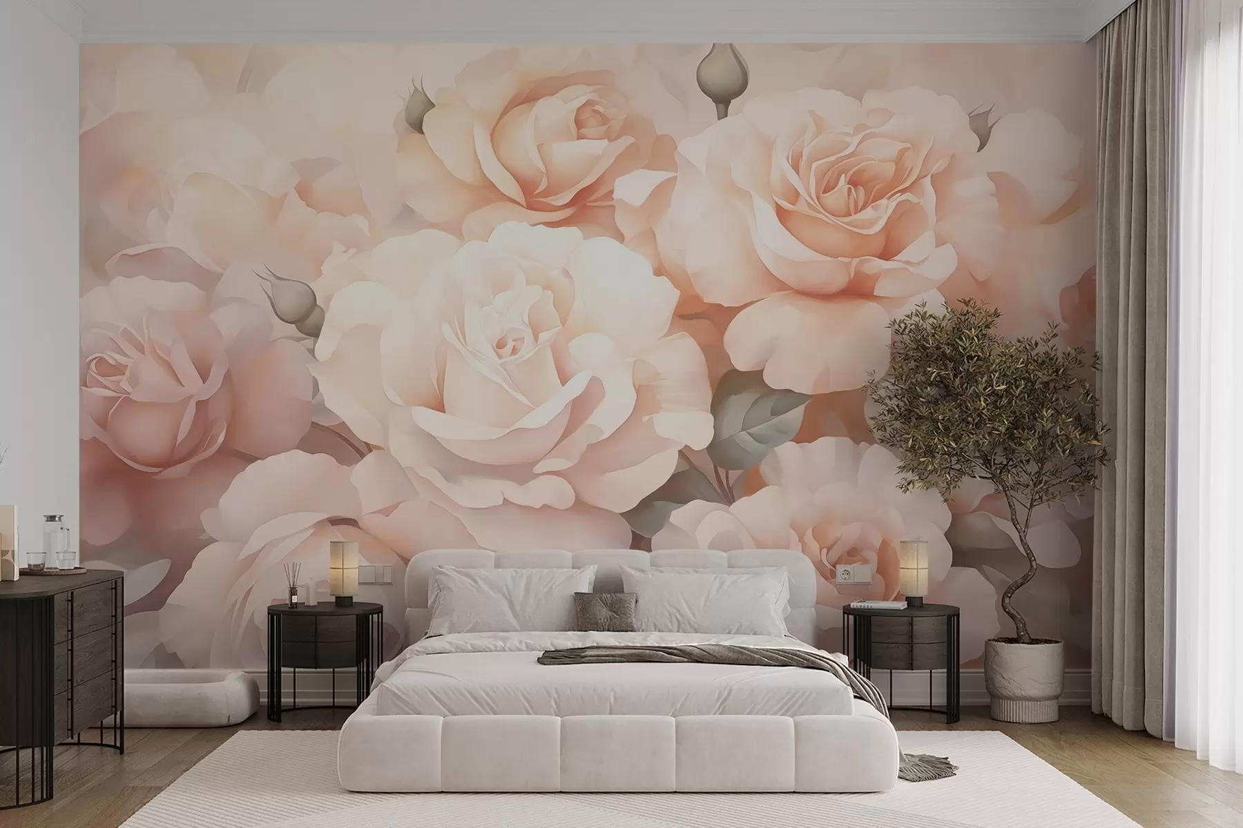 murais de parede Rosas abstratas w05553