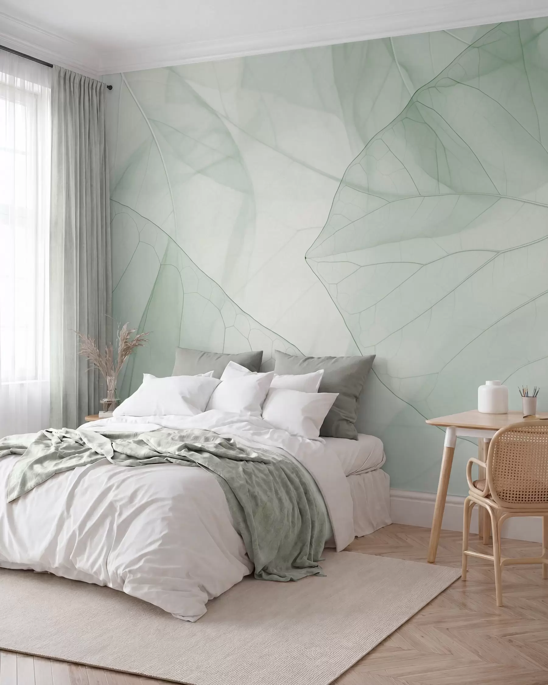 murais de parede Veias abstratas das folhas w05474