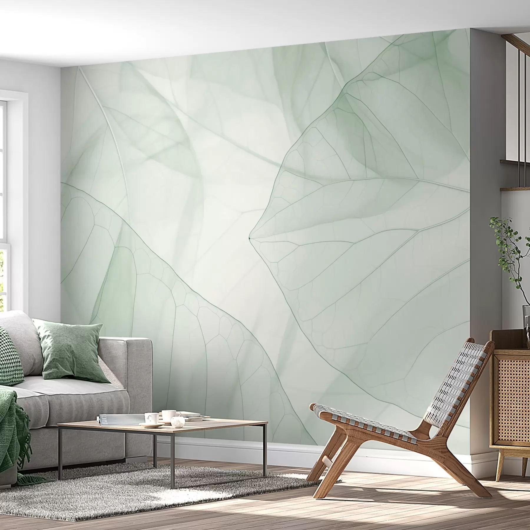 murais de parede Veias abstratas das folhas w05474