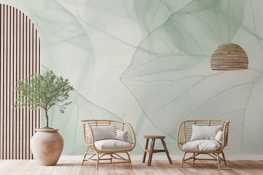 murais de parede Veias abstratas das folhas w05474