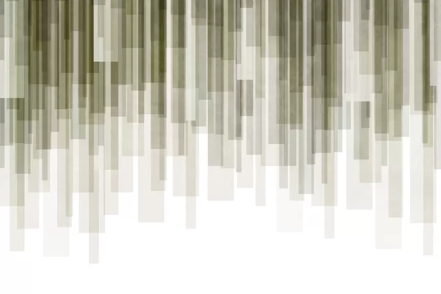 murais de parede Retângulos verticais texturados com transparências variáveis e tons de verde; arte abstrata w09889