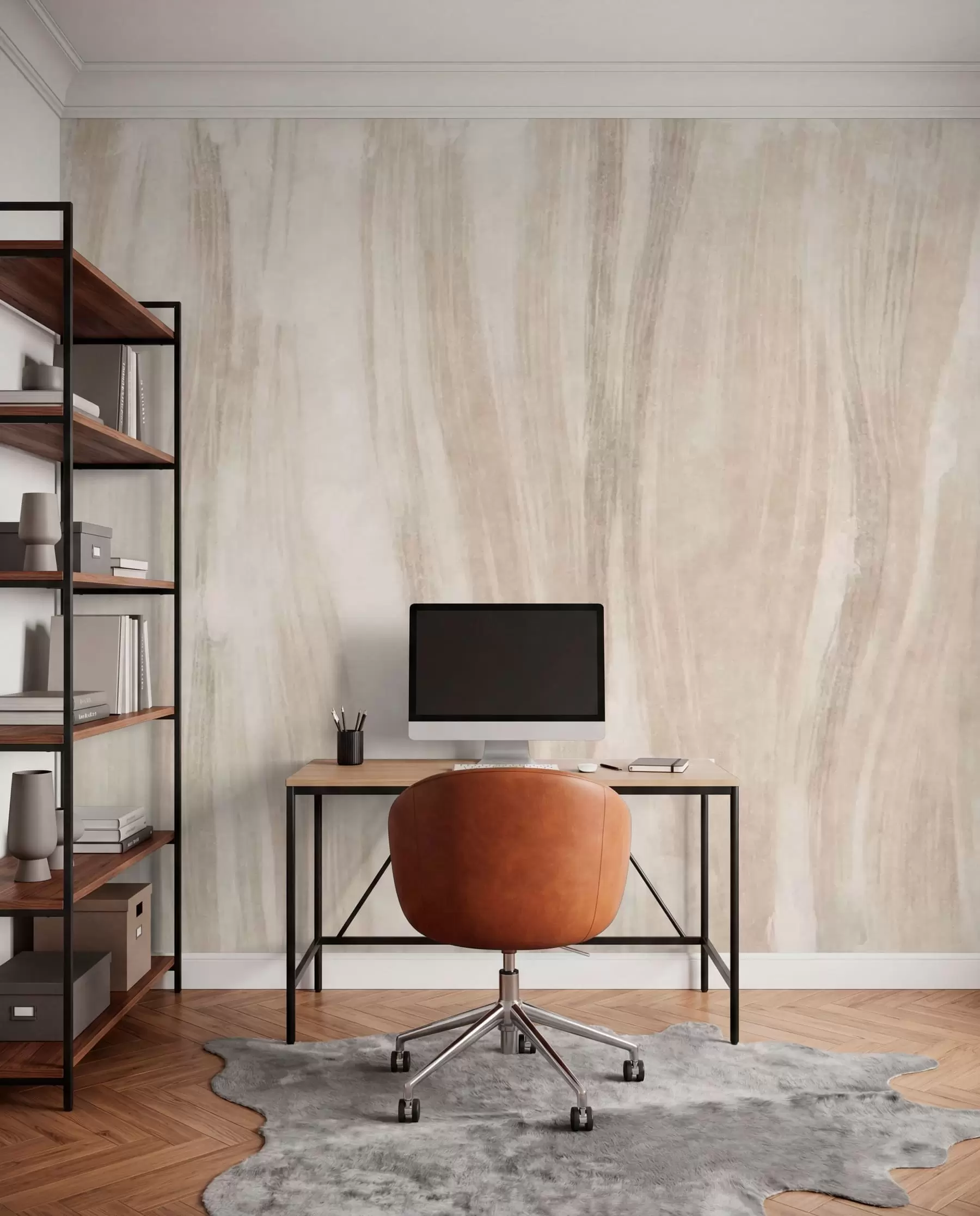 murais de parede Velaturas verticais em creme w05686