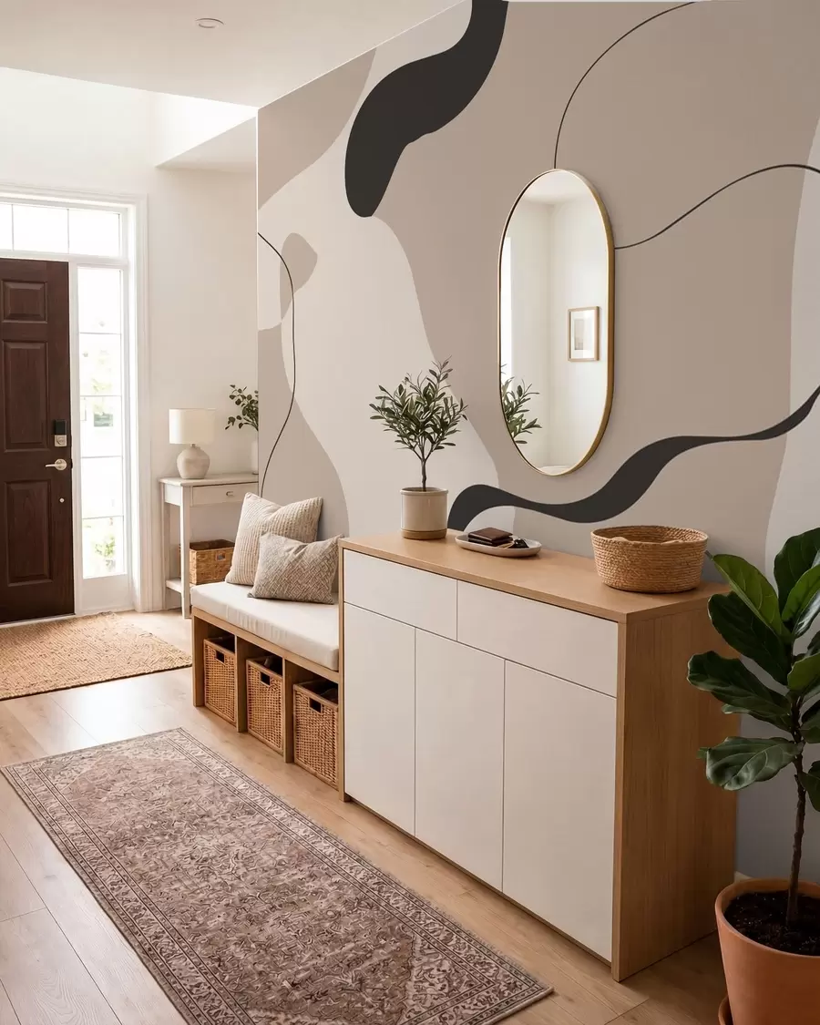 murais de parede Linha Abstrata w05654