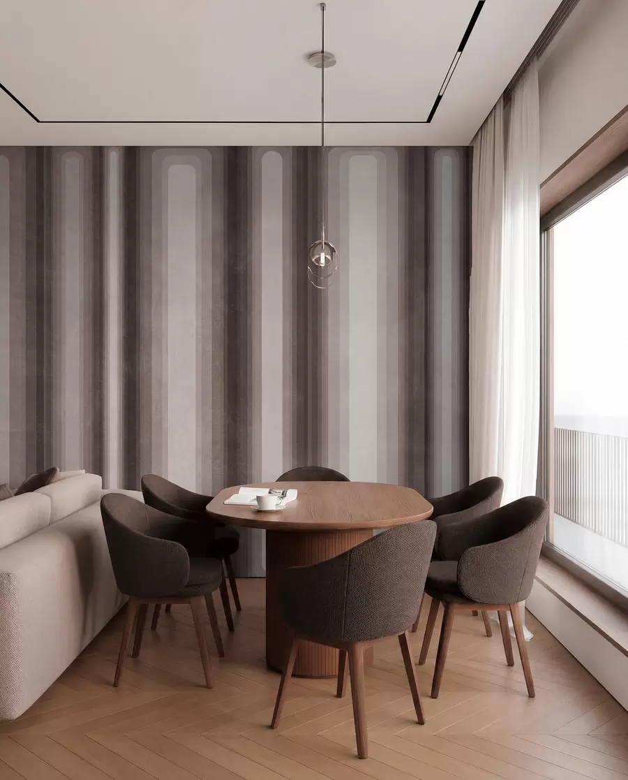 murais de parede Retângulos verticais arredondados, com textura e estilo abstrato, em tons suaves de castanho w09905v1