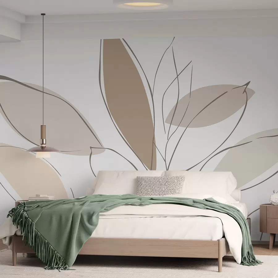 murais de parede Folhas abstractas w05710v2