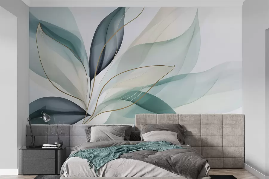 murais de parede Folhagem abstrata w05706