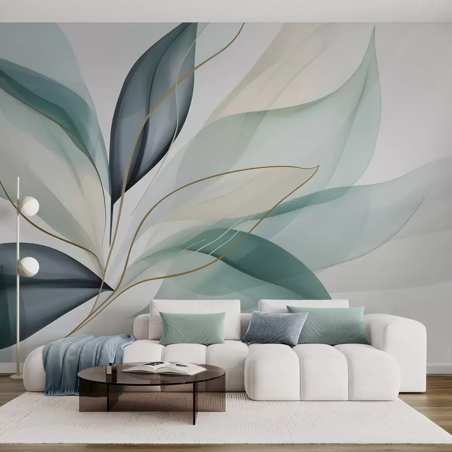 murais de parede Folhagem abstrata w05706