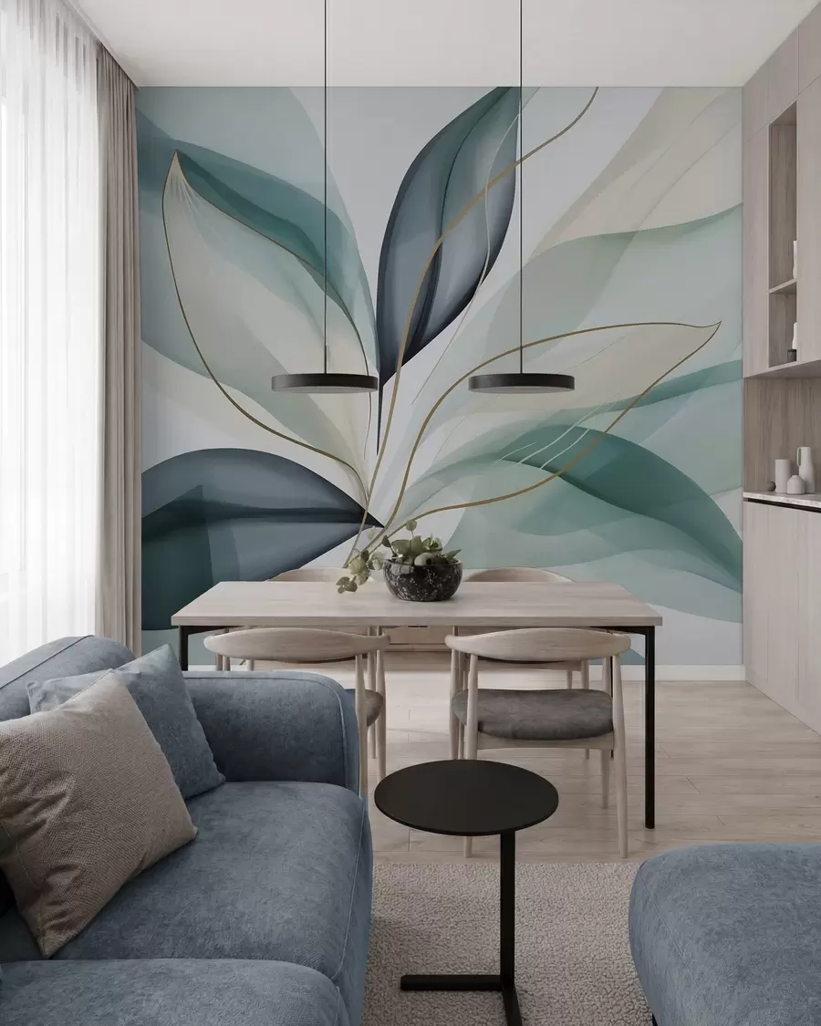 murais de parede Folhagem abstrata w05706