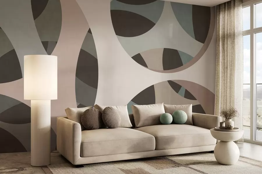 murais de parede abstração textural contemporânea em tons de bege e tons naturais w05751v1