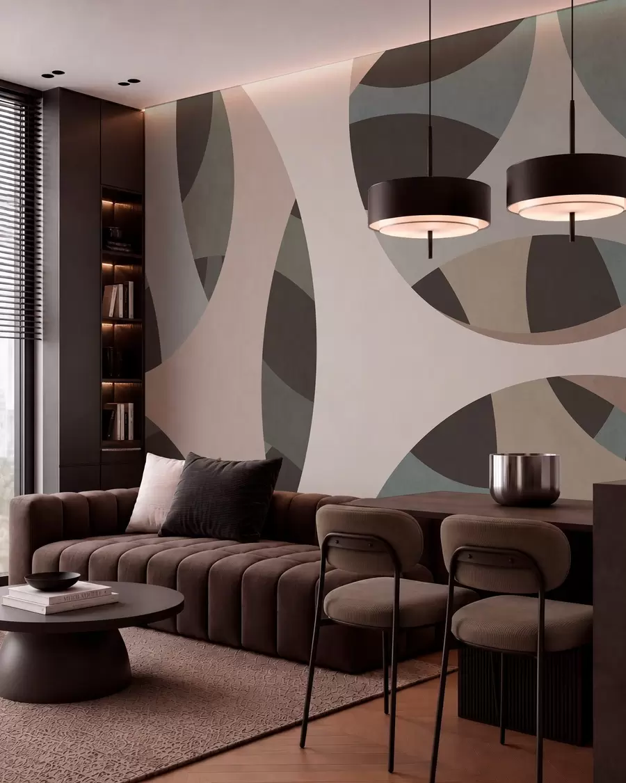 murais de parede abstração textural contemporânea em tons de bege e tons naturais w05751v1