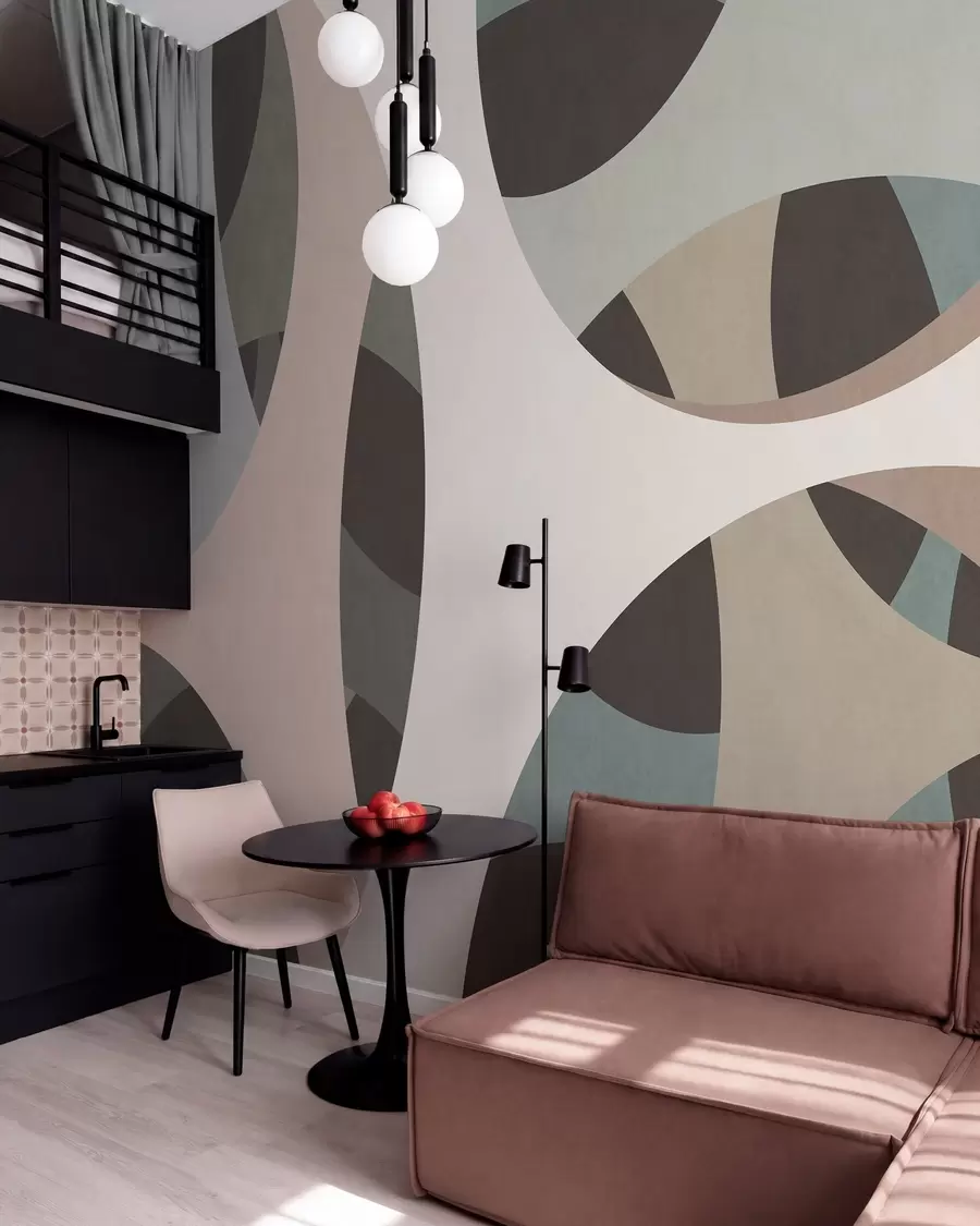 murais de parede abstração textural contemporânea em tons de bege e tons naturais w05751v1