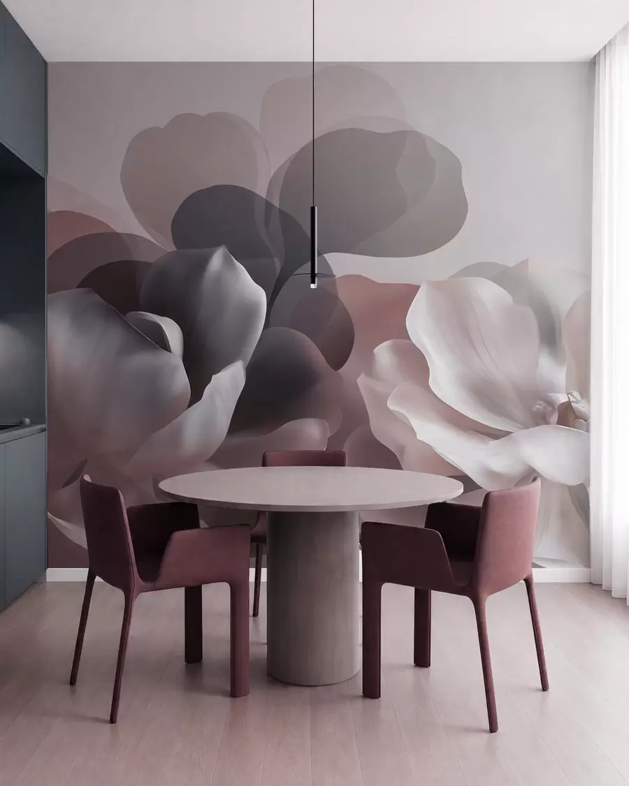 murais de parede Composição floral abstrata de magnólia w09930