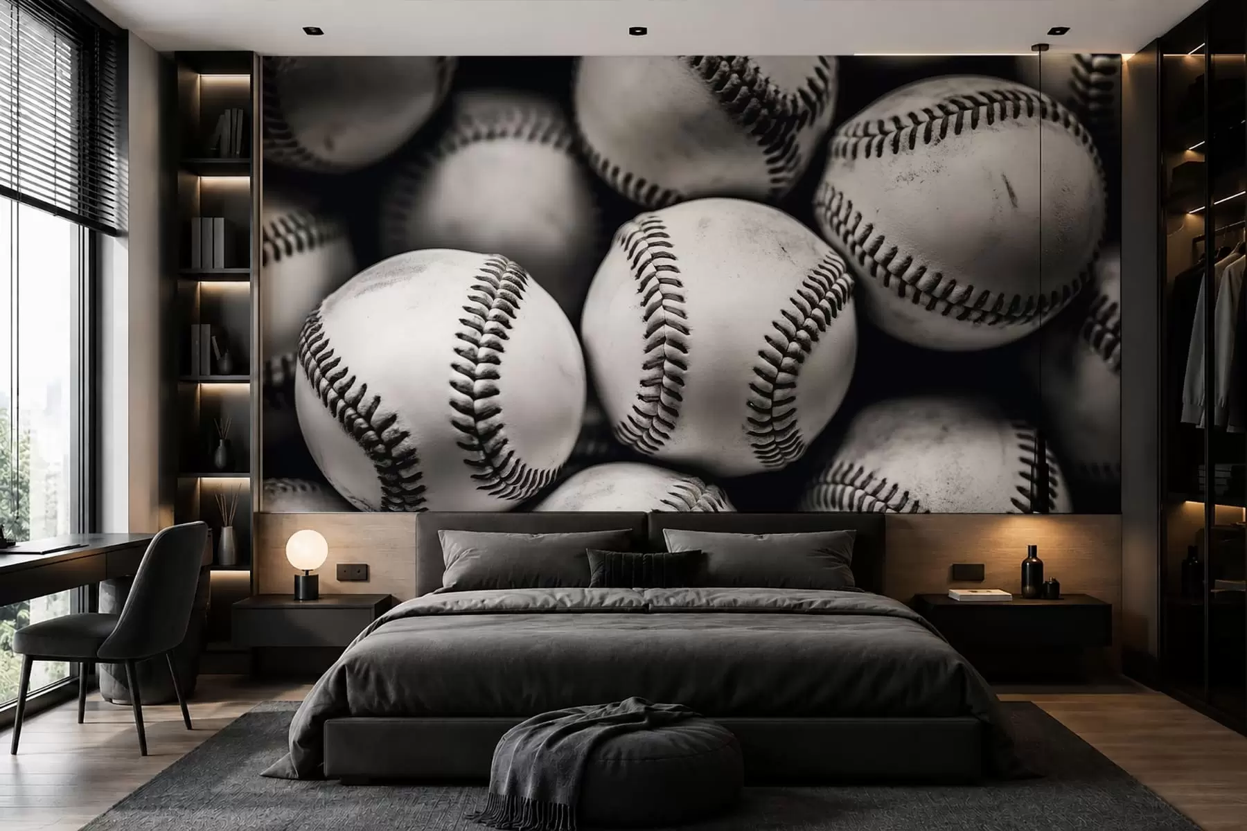 murais de parede Bolas de basebol w09966
