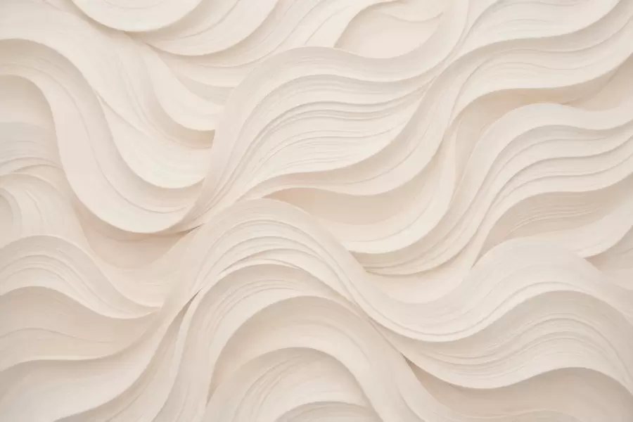 murais de parede Ondas abstratas em bege, em estilo 3D w09957