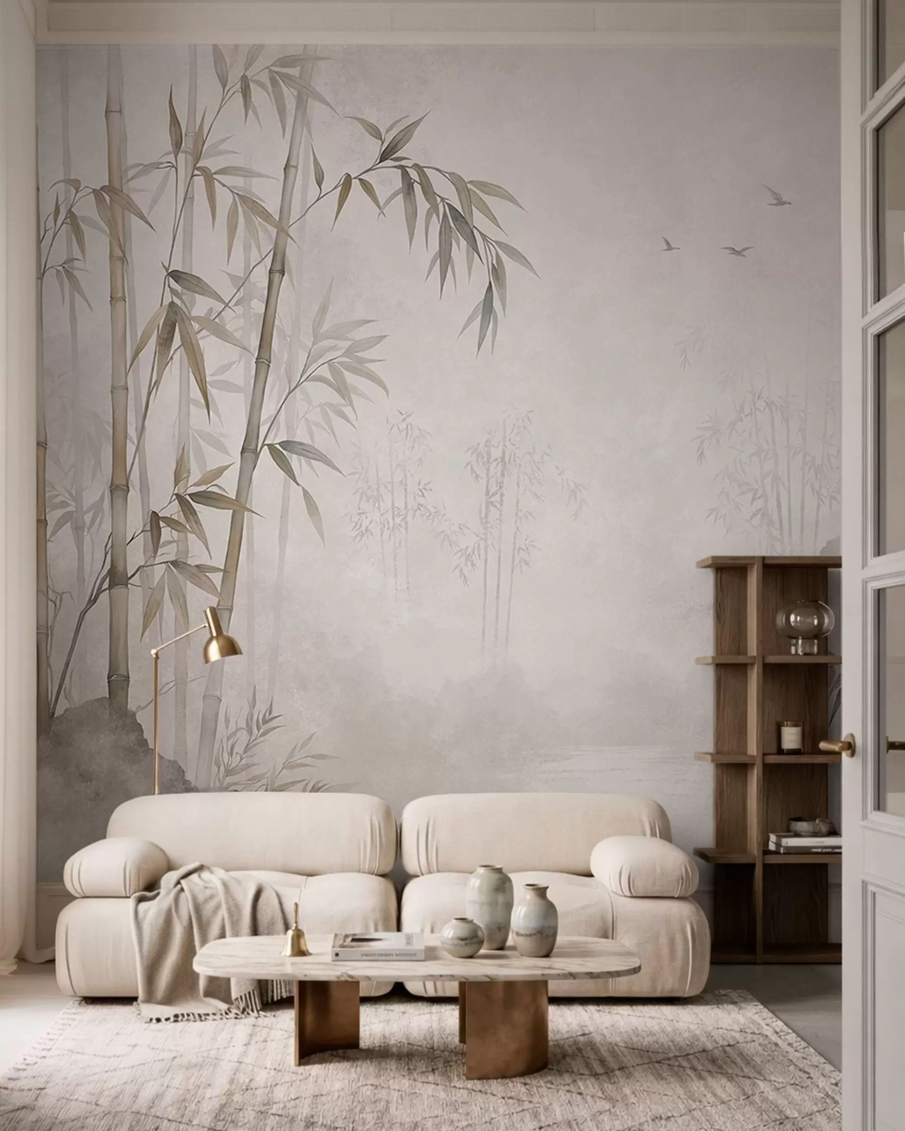 murais de parede Bambu na bruma w05732