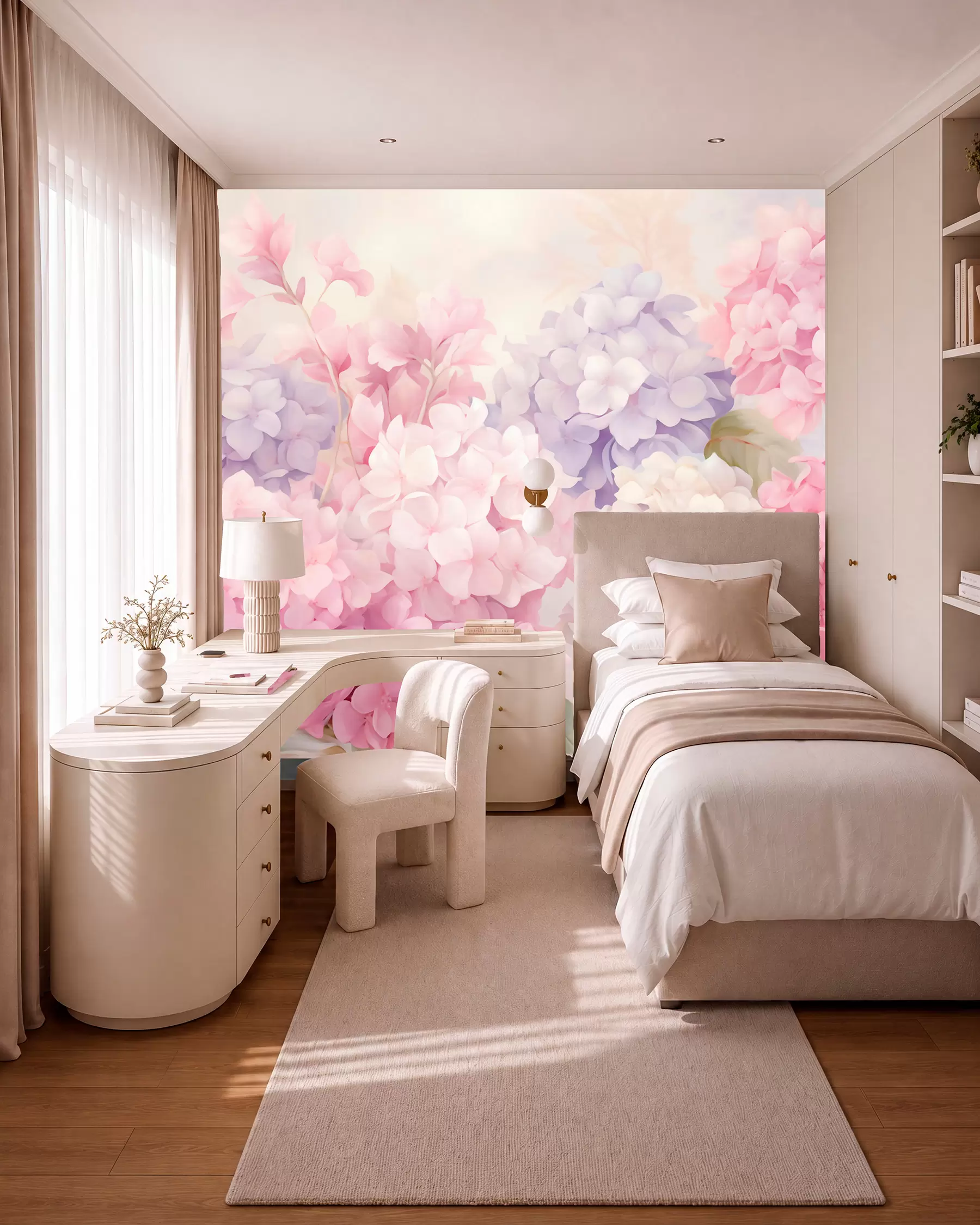murais de parede Flores de hortênsia w05796