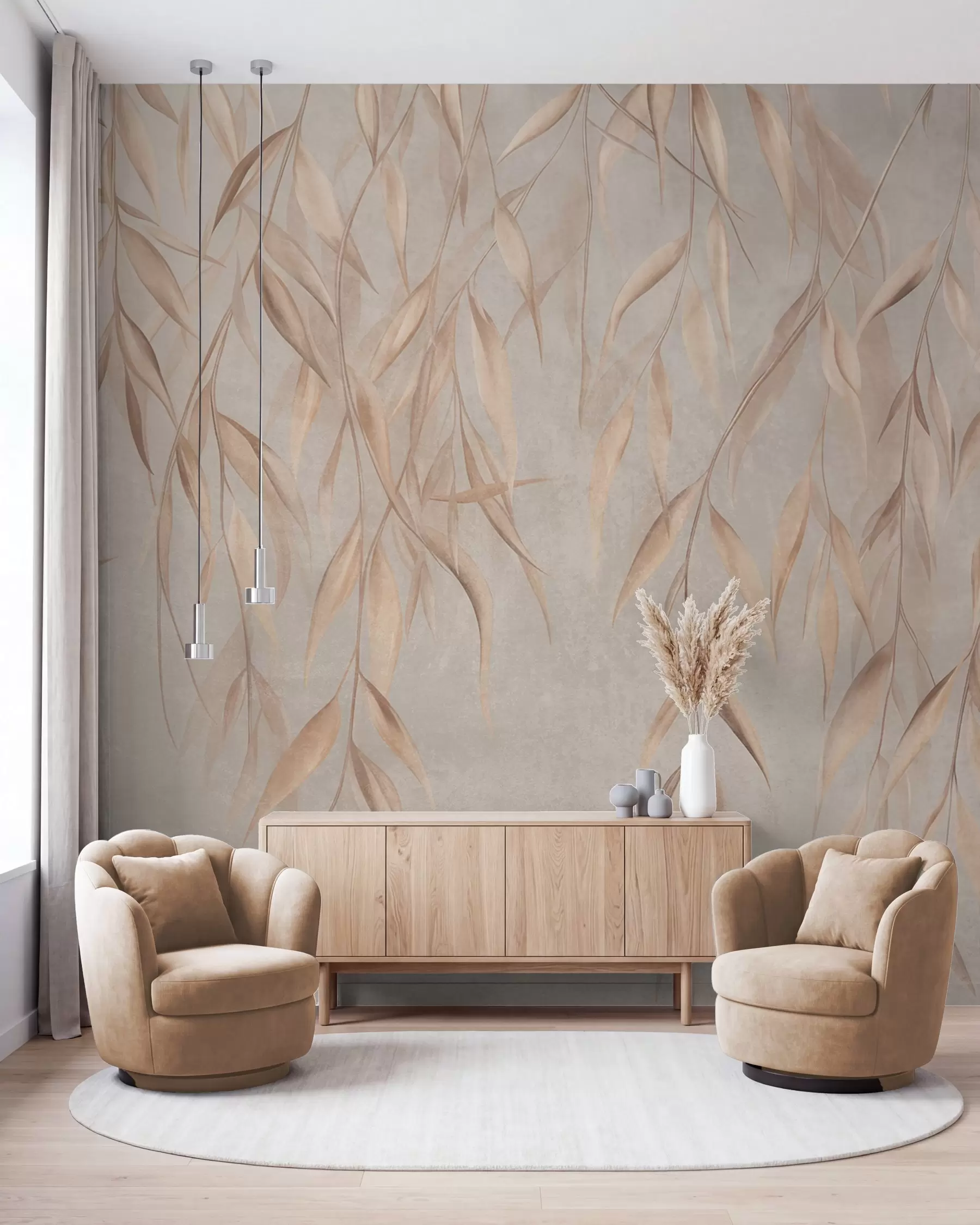 murais de parede Salgueiro cor de areia w09980