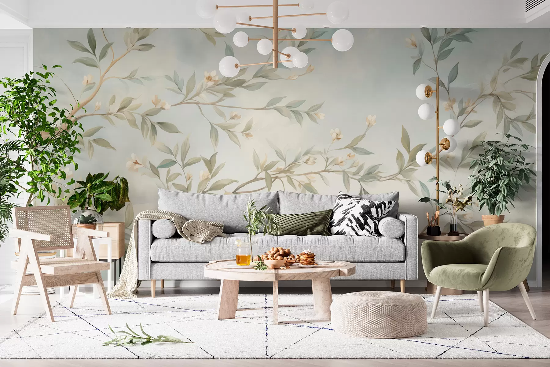 murais de parede Um ramo com flores w05677