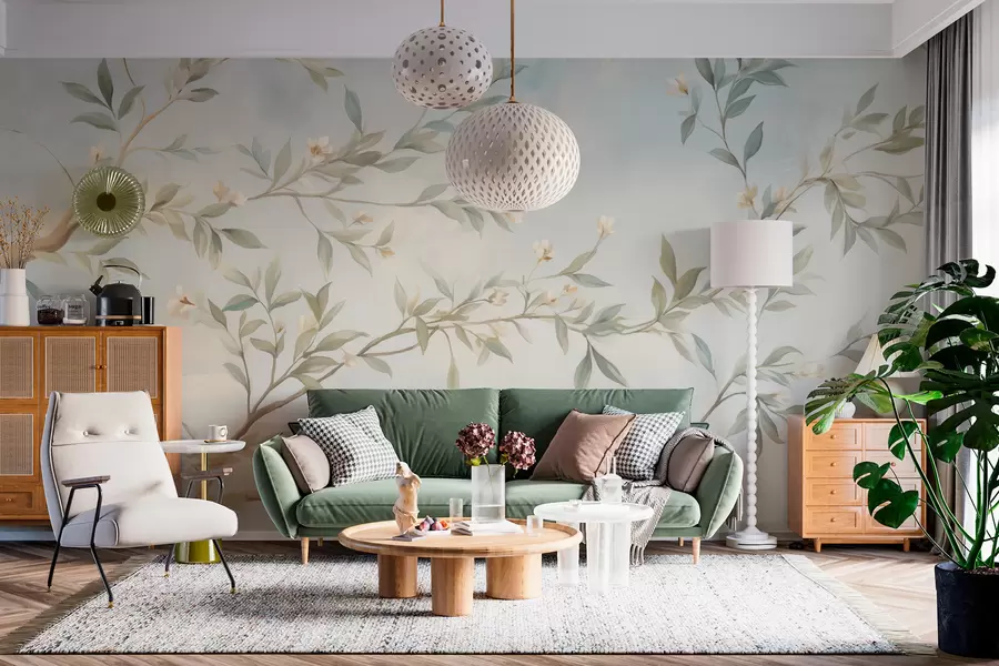 murais de parede Um ramo com flores w05677
