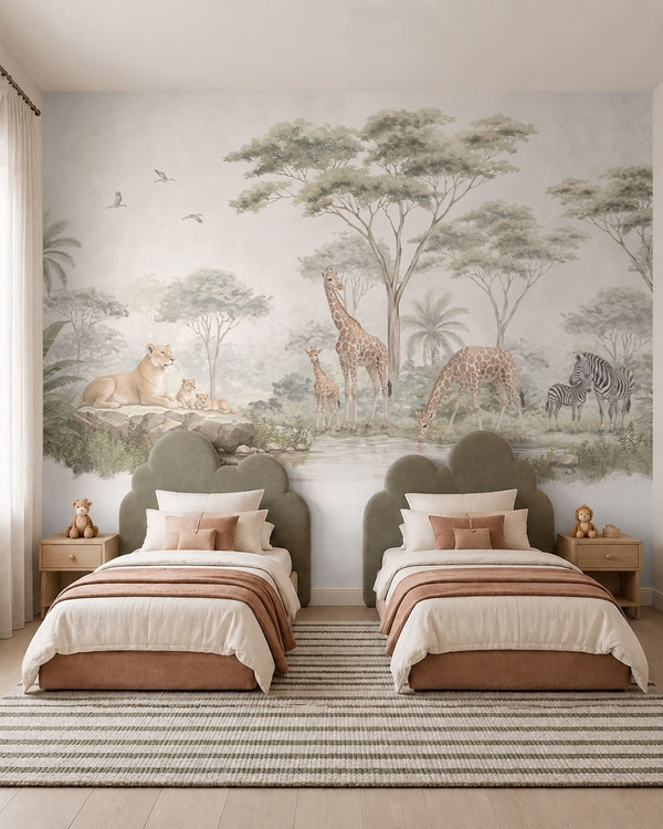 Papéis de parede Safari em sépia, Papel de parede Animal, w05804 : Uwalls.pt