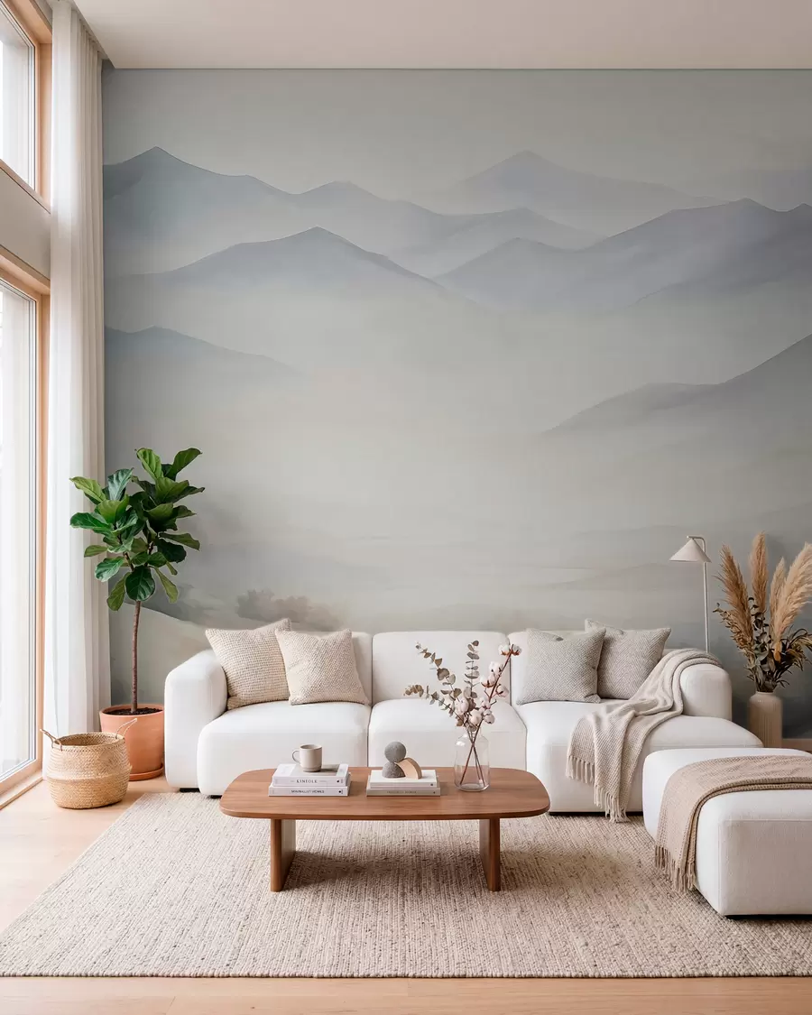 murais de parede Paisagem montanhosa com relevo variado w05834