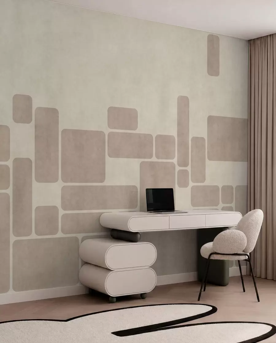 murais de parede Geometria cor de areia w05141