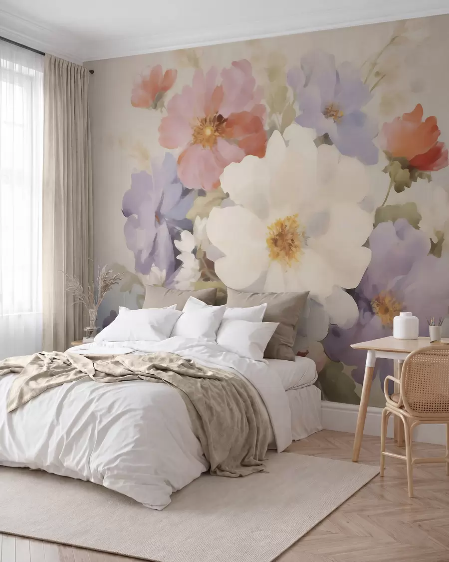 murais de parede Flores abstratas w05850