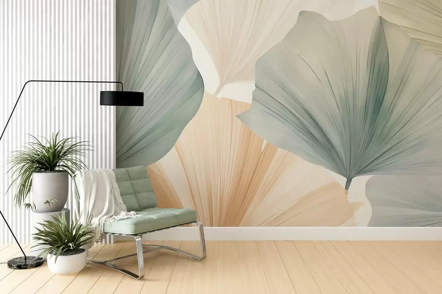 murais de parede Folha redonda de ginkgo w05772