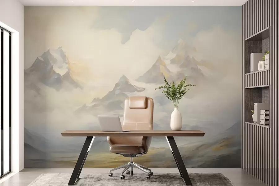 murais de parede Paisagem de montanha imitação de pintura w05873