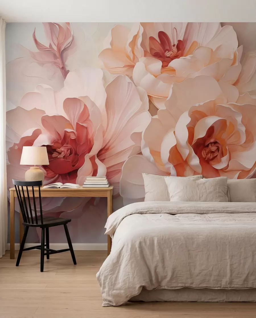 murais de parede Flores abstratas estilizadas w05639