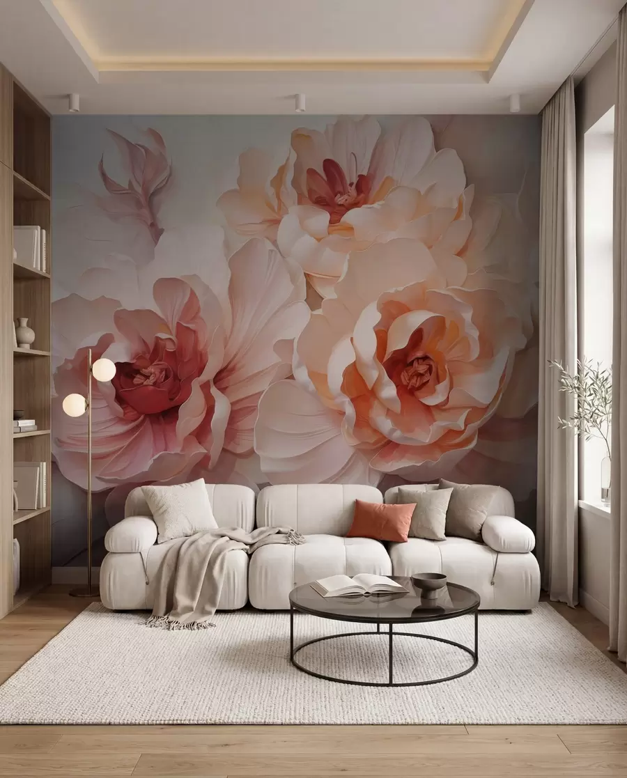 murais de parede Flores abstratas estilizadas w05639