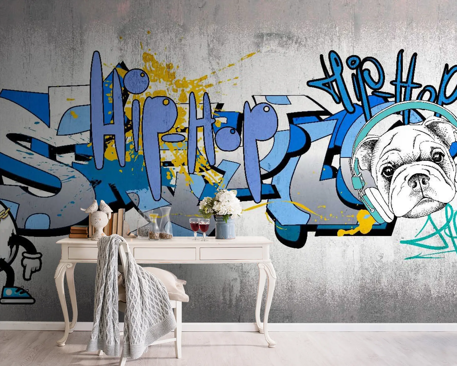 murais de parede Azul, azul e arte u35405