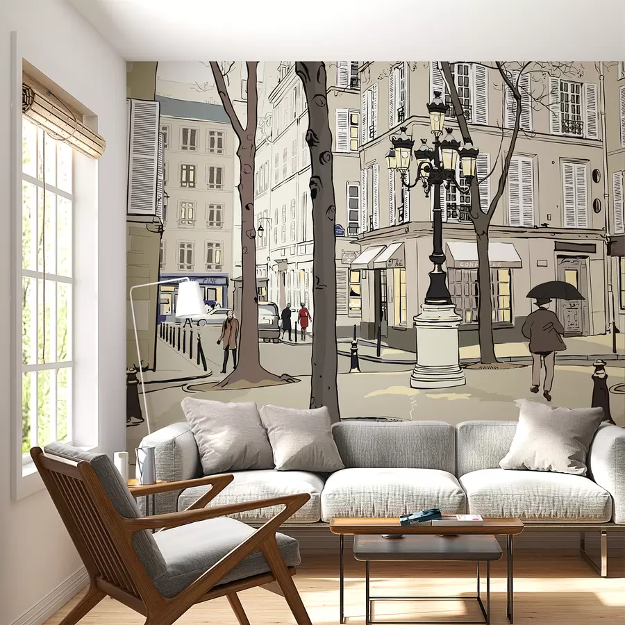 murais de parede Prédio, janela e infraestrutura u55549