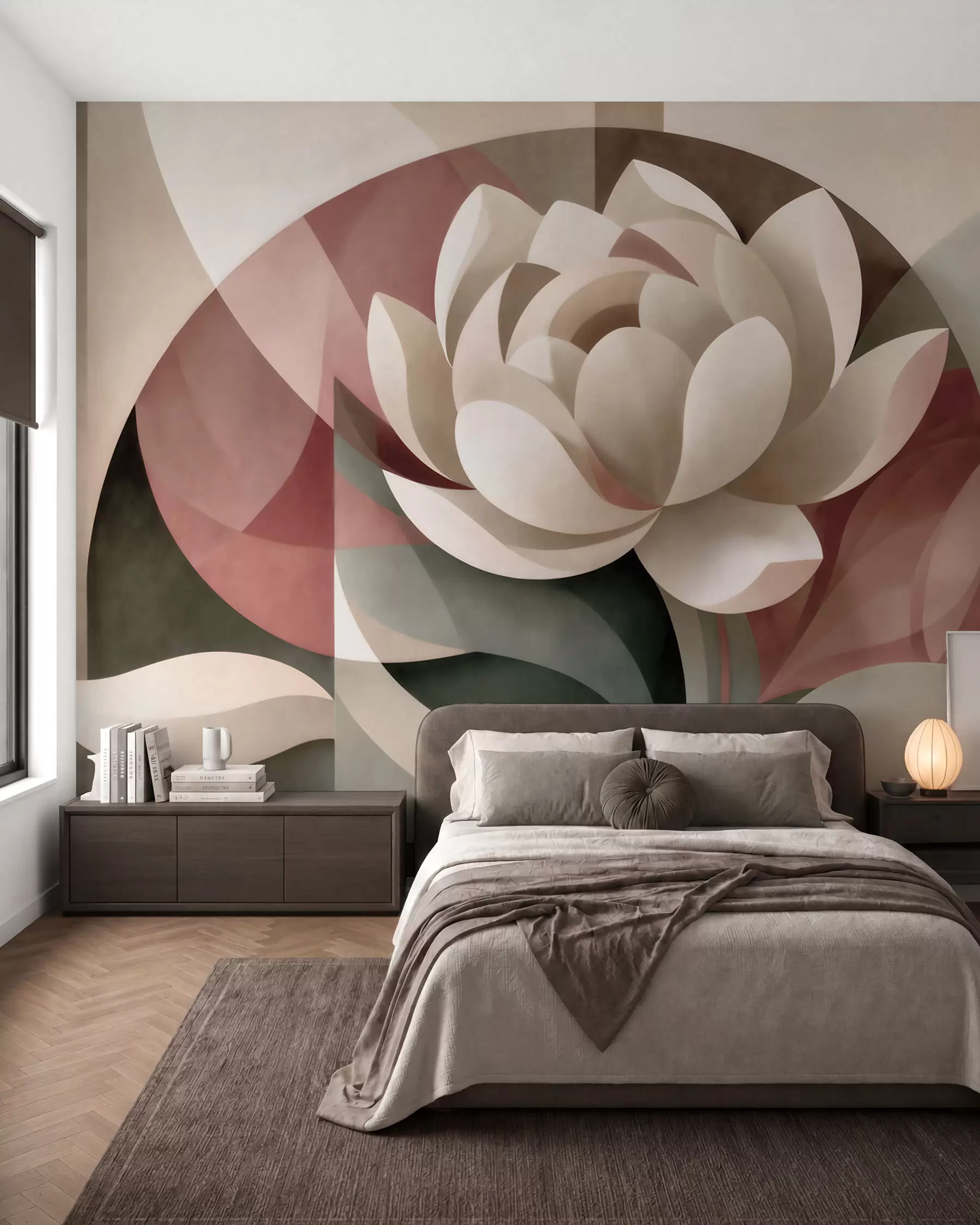 murais de parede Geometria floral w10035