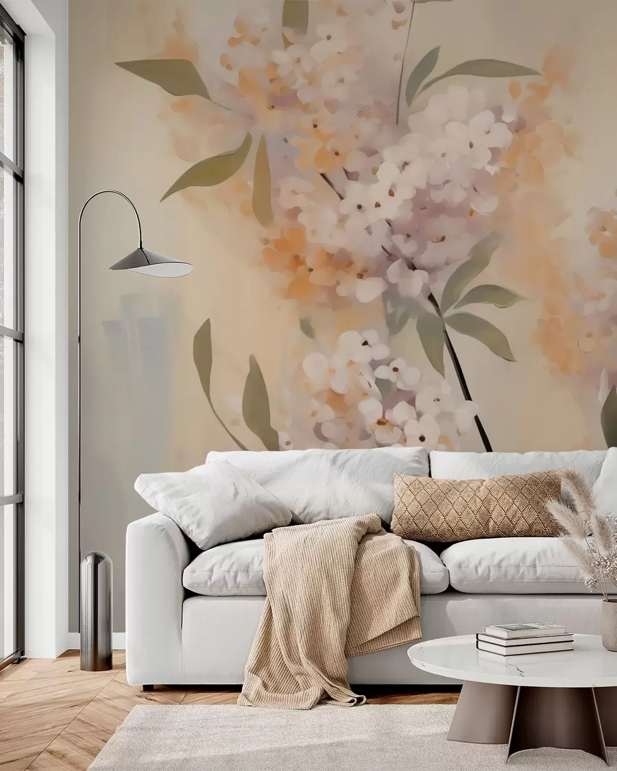 murais de parede Ramos abstratos com flores w05872
