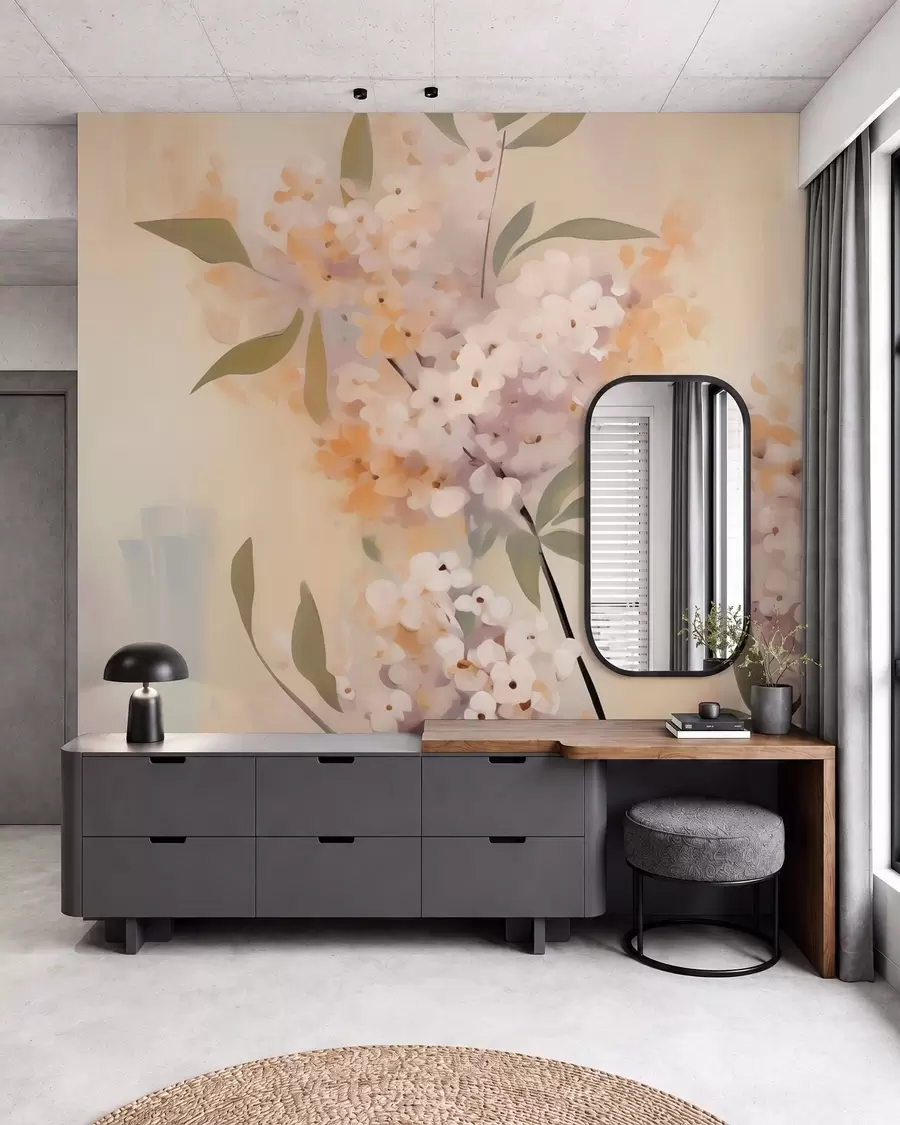 murais de parede Ramos abstratos com flores w05872