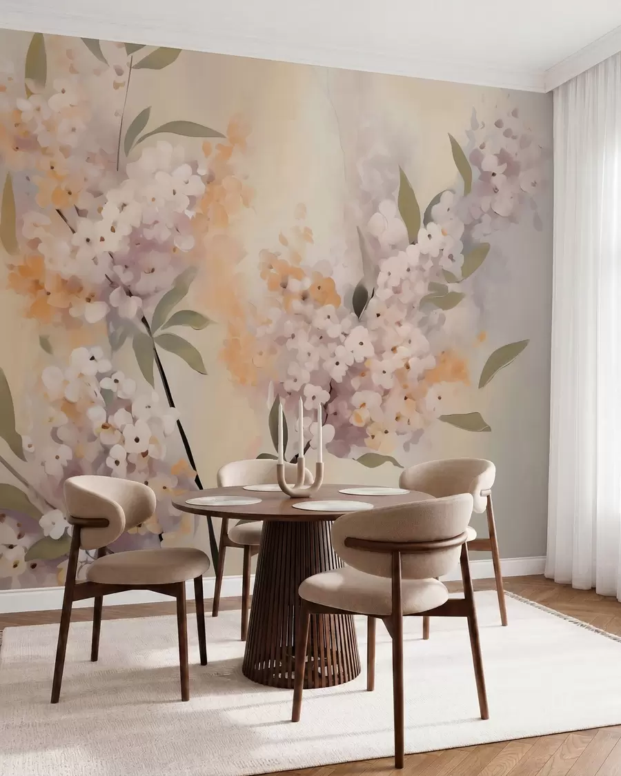 murais de parede Ramos abstratos com flores w05872