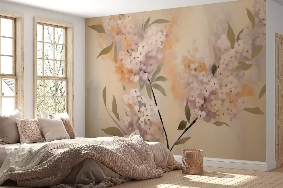 murais de parede Ramos abstratos com flores w05872