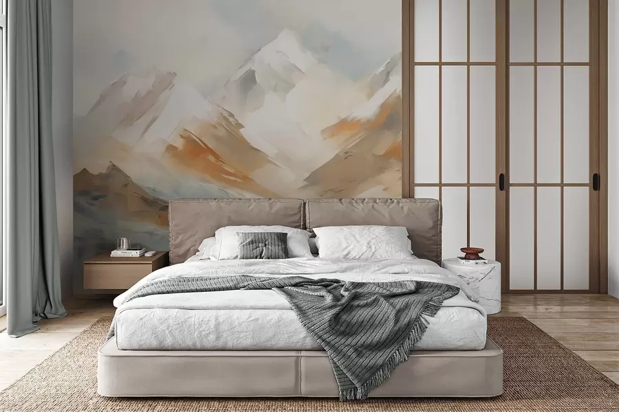 murais de parede Montanhas, pintura de imitação w05904